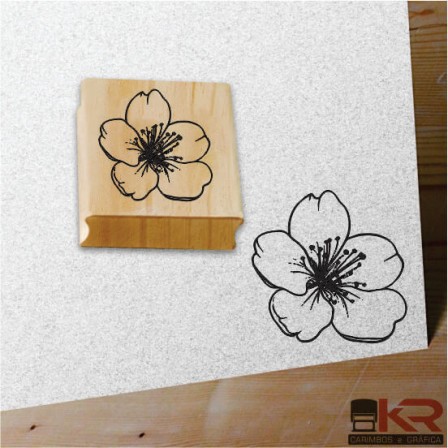 Carimbo Flor aberta