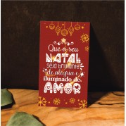 Cartão de Natal - Que o seu Natal seja brilhante de alegria e iluminado de amor