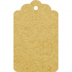 Tags Kraft 240g - topo de onda - sem Impressão