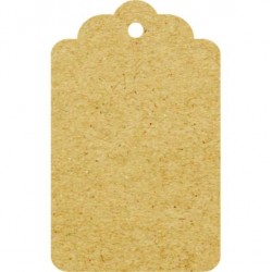 Tags Kraft 240g - topo de onda - sem Impressão