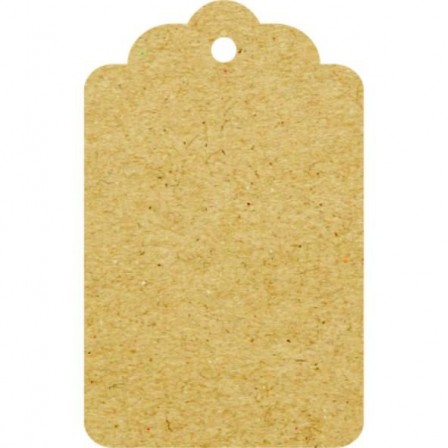 Tags Kraft 240g - topo de onda - sem Impressão